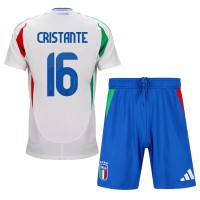 Maglie da calcio Italia Bryan Cristante #16 Seconda Maglia Bambino Europei 2024 Manica Corta (+ Pantaloni corti)